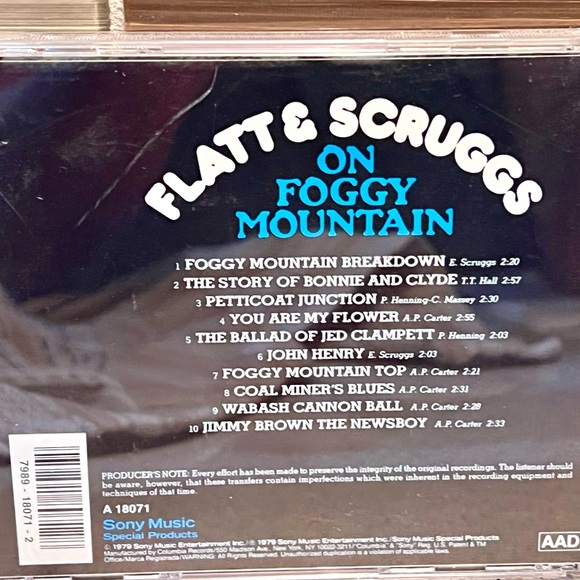 Flatt & Scruggs “On Foggy Mountain” CD like new - Picture 2 of 5